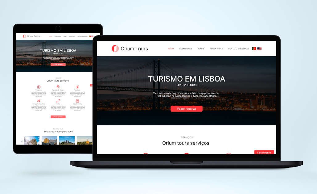criação de sites - site para empresa de turismo